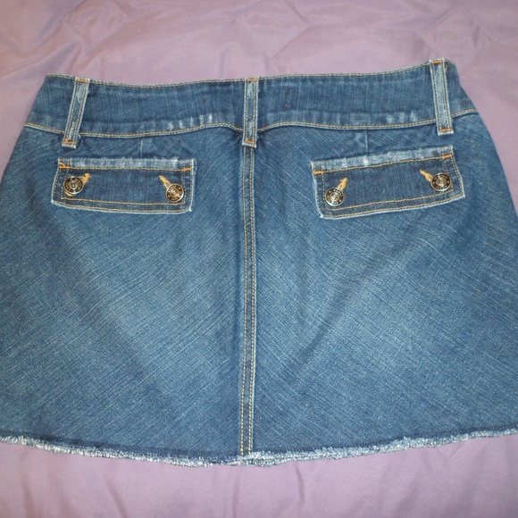 Bebe Dark Denim Mini Skirt 28in Waist - Picture 5 of 5